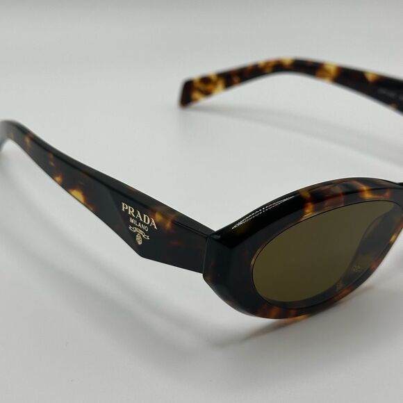 PRADA Sunglasses PR26ZS 14L09Z Honey Tortoise Dark Brown Women NEW - Picture 7 of 13